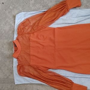 Burnt orange shein dress